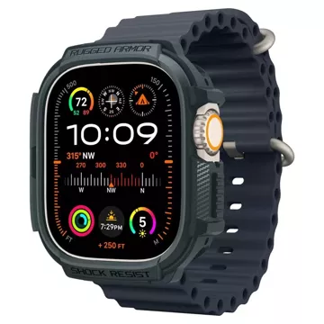 Etui Spigen Rugged Armor für Apple Watch Ultra 1 / 2 (49 mm) Abyss Green