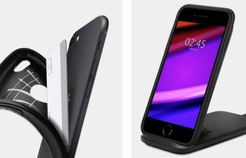 Etui Spigen Rugged Armor für Apple iPhone SE 2022 / 2020 Mattschwarz