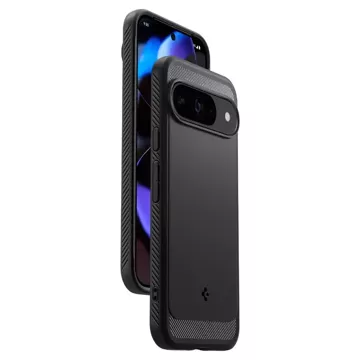 Etui Spigen Rugged Armor für Google Pixel 9/9 Pro Mattschwarz