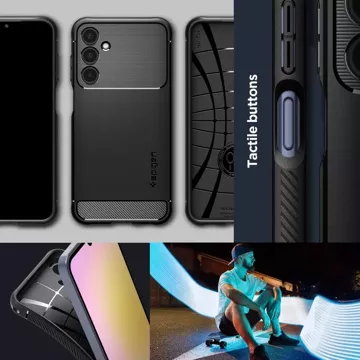 Etui Spigen Rugged Armor für Samsung Galaxy A25 5G Mattschwarz