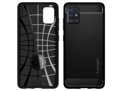 Etui Spigen Rugged Armor für Samsung Galaxy A51 Mattschwarz