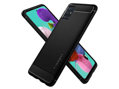 Etui Spigen Rugged Armor für Samsung Galaxy A51 Mattschwarz