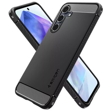 Etui Spigen Rugged Armor für Samsung Galaxy A55 5G Mattschwarz