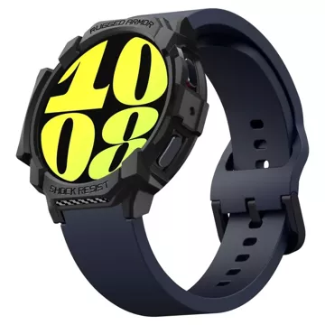 Etui Spigen Rugged Armor für Samsung Galaxy Watch 7 (44 mm) Mattschwarz