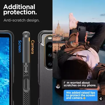 Etui Spigen Rugged Armor für Sony Xperia 1 V Mattschwarz