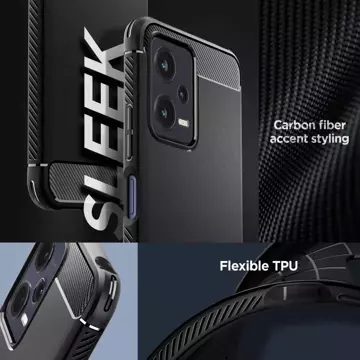 Etui Spigen Rugged Armor für Xiaomi Redmi Note 12 5G / Poco X5 5G mattschwarz