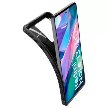 Etui Spigen Rugged Armor für Xiaomi Redmi Note 13 5G Mattschwarz