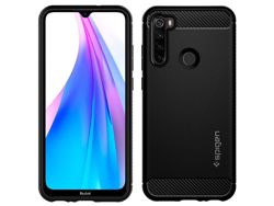 Etui Spigen Rugged Armor für Xiaomi Redmi Note 8T Mattschwarz