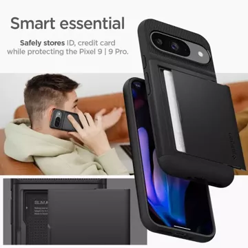 Etui Spigen Slim Armor CS für Google Pixel 9 / 9 Pro Schwarz