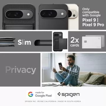 Etui Spigen Slim Armor CS für Google Pixel 9 / 9 Pro Schwarz