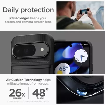 Etui Spigen Slim Armor CS für Google Pixel 9 / 9 Pro Schwarz