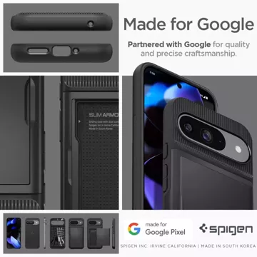 Etui Spigen Slim Armor CS für Google Pixel 9 / 9 Pro Schwarz