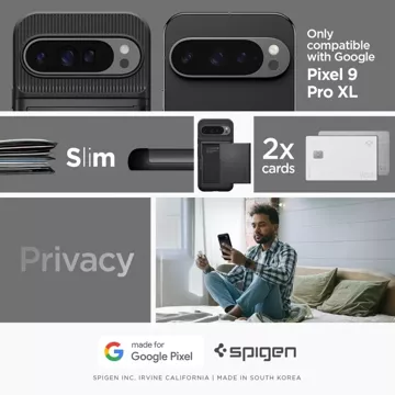 Etui Spigen Slim Armor CS für Google Pixel 9 Pro XL Schwarz