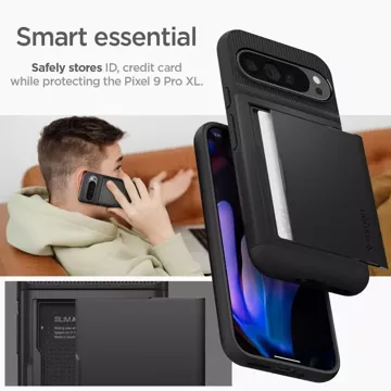 Etui Spigen Slim Armor CS für Google Pixel 9 Pro XL Schwarz