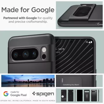 Etui Spigen Thin Fit für Google Pixel 8 Pro Schwarz