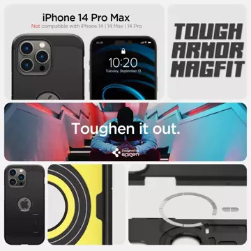 Etui Spigen Tough Armor Mag MagSafe für Apple iPhone 14 Pro Max Schwarz