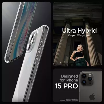 Etui Spigen Ultra Hybrid für Apple iPhone 15 Pro Frost Clear