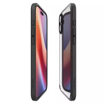 Etui Spigen Ultra Hybrid für Apple iPhone 16 Mattschwarz