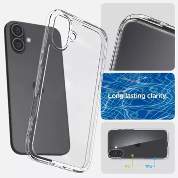 Etui Spigen Ultra Hybrid für Apple iPhone 16 Plus Crystal Clear