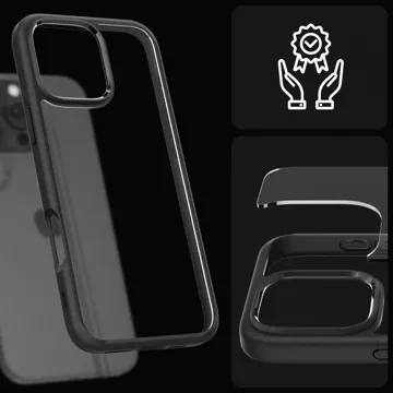 Etui Spigen Ultra Hybrid für Apple iPhone 16 Pro Mattschwarz