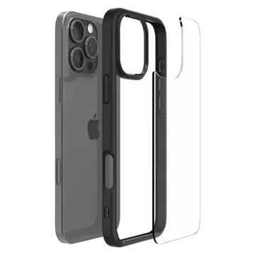 Etui Spigen Ultra Hybrid für Apple iPhone 16 Pro Mattschwarz