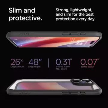 Etui Spigen Ultra Hybrid für Apple iPhone 16 Pro Max Mattschwarz