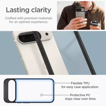 Etui Spigen Ultra Hybrid für Google Pixel 9/9 Pro Mattschwarz