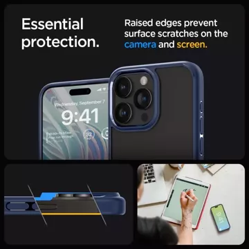 Etui Spigen Ultra Hybrid für iPhone 15 Pro Marineblau