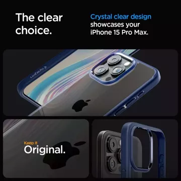 Etui Spigen Ultra Hybrid für iPhone 15 Pro Max Marineblau