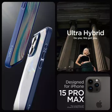 Etui Spigen Ultra Hybrid für iPhone 15 Pro Max Marineblau