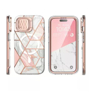 Etui Supcase Cosmo Mag MagSafe für Apple iPhone 15 Marble