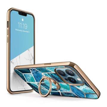 Etui Supcase Cosmo Snap für Apple iPhone 13 Pro Ozeanblau