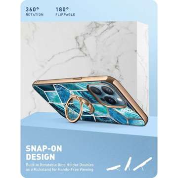 Etui Supcase Cosmo Snap für Apple iPhone 13 Pro Ozeanblau