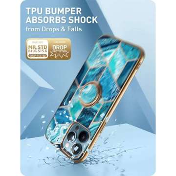 Etui Supcase Cosmo Snap für Apple iPhone 13 Pro Ozeanblau