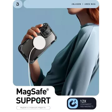 Etui Supcase Iblsn Ares Mag für MagSafe für iPhone 15 Pro Max schwarz