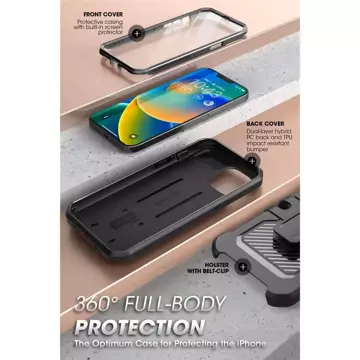 Etui Supcase Unicorn Beetle Pro für Apple iPhone 14 Plus Schwarz