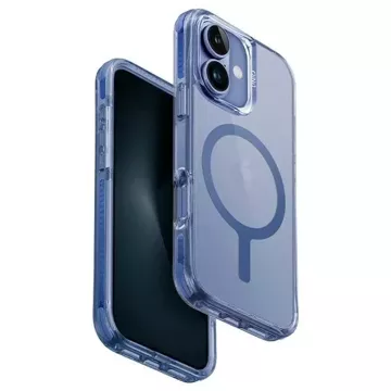 Etui UNIQ Combat für iPhone 16 6,1" Magclick Charging niebieski/pearl blue