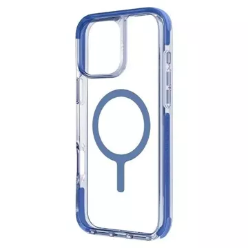 Etui UNIQ Combat für iPhone 16 6,1" Magclick Charging niebieski/pearl blue