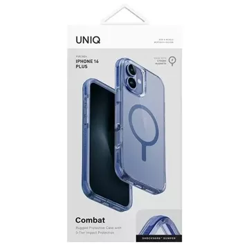 Etui UNIQ Combat für iPhone 16 Plus 6,7" Magclick Charging Niebieski/Pearl Blue