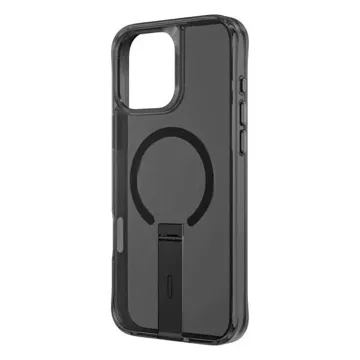 Etui UNIQ Eleva mit vertikalem Stand für iPhone 16 Pro 6,3" Schwarz/Carbonschwarz