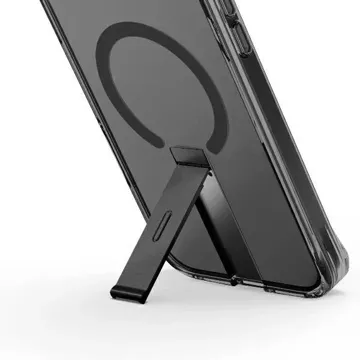 Etui UNIQ Eleva mit vertikalem Stand für iPhone 16 Pro 6,3" Schwarz/Carbonschwarz