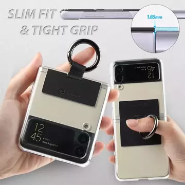 Etui Whitestone Clear Case Ring für Samsung Galaxy Z Flip 4 Schwarz