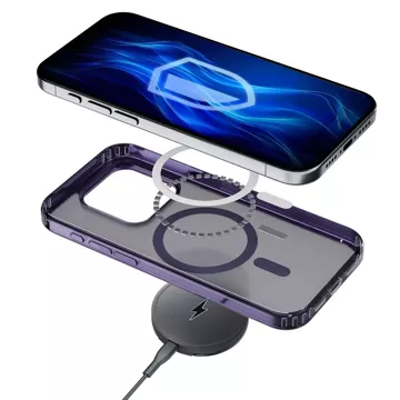 Etui für Apple iPhone 15 Pro Max 3mk Frosty MagCase Purple