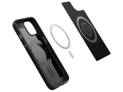 Etui für MagSafe Spigen Mag Armor für Apple iPhone 13 Mattschwarz