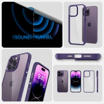 Etui für Spigen Ultra Hybrid für Apple iPhone 14 Pro Deep Purple