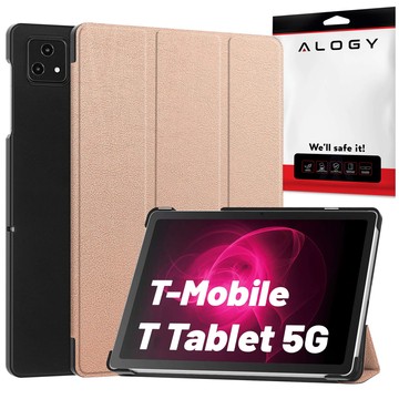 Etui für T-Mobile T Tablet 5G 10.36" Tablet-Hülle Alogy Book Cover Case Roségold