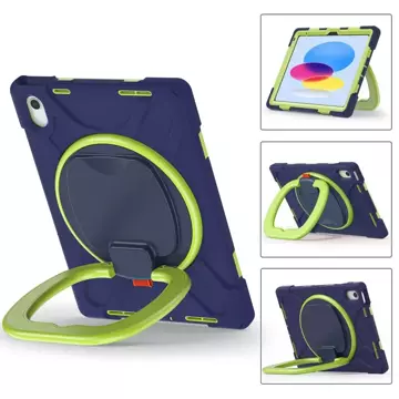 Etui für Tablet X-Armor für Apple iPad 10.9 2022 NAVY/LIME