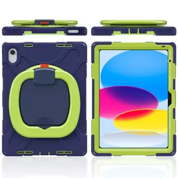 Etui für Tablet X-Armor für Apple iPad 10.9 2022 NAVY/LIME