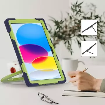 Etui für Tablet X-Armor für Apple iPad 10.9 2022 NAVY/LIME