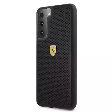 Etui für das Telefon Ferrari Hardcase für das Samsung Galaxy S21 Plus czarny/black hardcase On Track Perforated